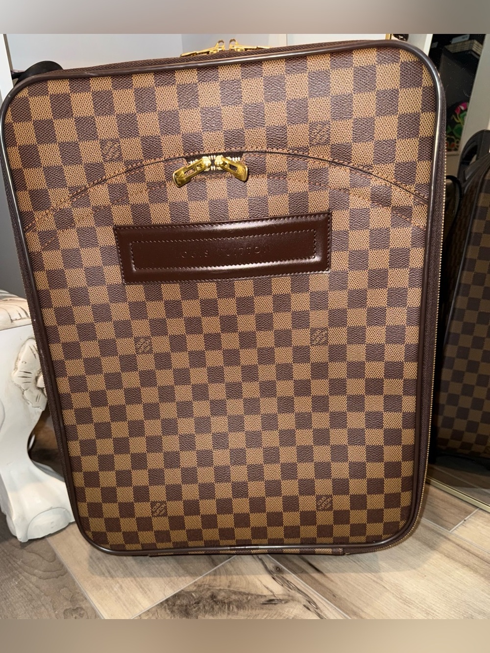 Louis Vuitton Damier Ebene Brown Checkered Carry-On Luggage